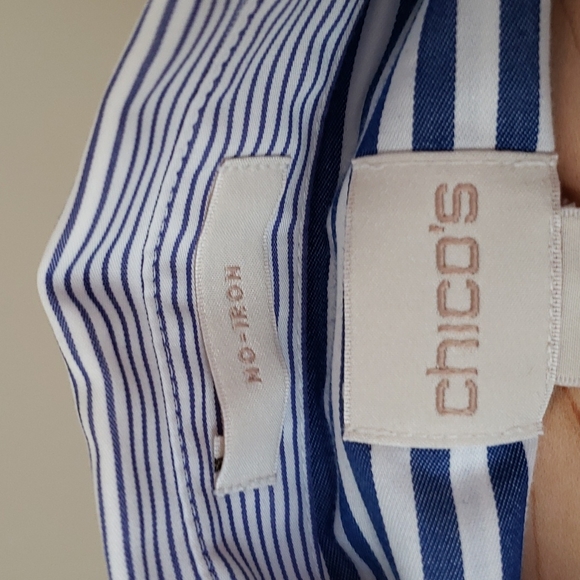 CHICO'S striped formal blouse 👚 - Picture 2 of 10